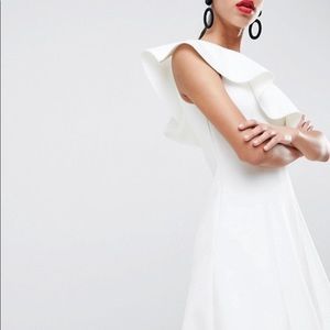 ASOS Dresses - ASOS DESIGN one shoulder ruffle a-line mini dress ASOS Dresses - ASOS DESIGN one shoulder ruffle a-line mini dress